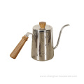 304 Stainless Steel Gooseneck Wood handle Coffee Kettle